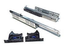 Направляющие HETTICH QUADRO V6 полного выдв. плавн. закр. (комплект с замками)