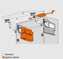 AVENTOS HS top S28 SERVO-DRIVE корпус 650-800 мм узкая алюм. рамка серый