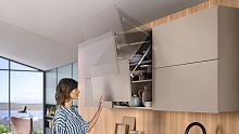 AVENTOS HF top F28/35 корпус 600-910 мм деревянные фасады белый шелк